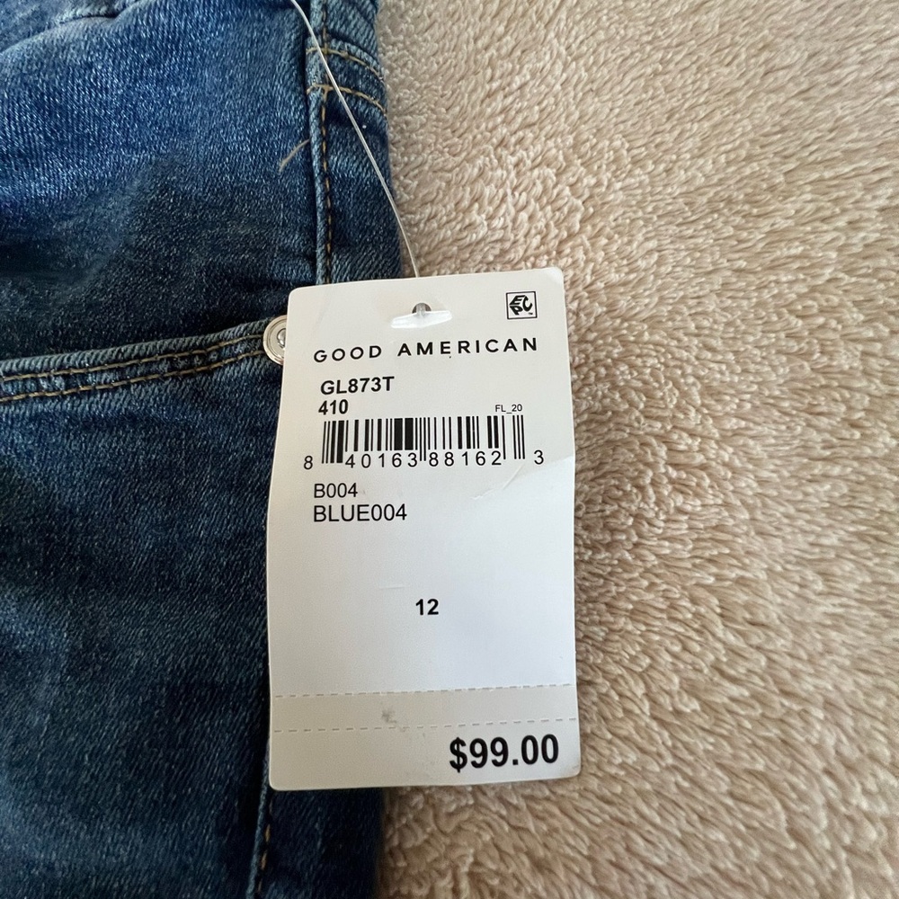 NWT Good American Good Legs Long Mid Blue High-Rise Skinny Jeans - Picture 10 of 11